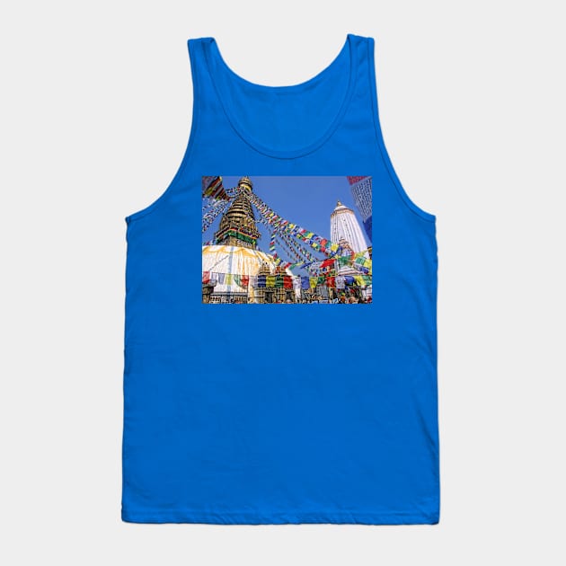 Swayambhunath stupa, Kathmandu, Nepal Tank Top by vadim19